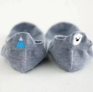 3/$35 | Blue Colorful Ankle Socks with Cute Patches